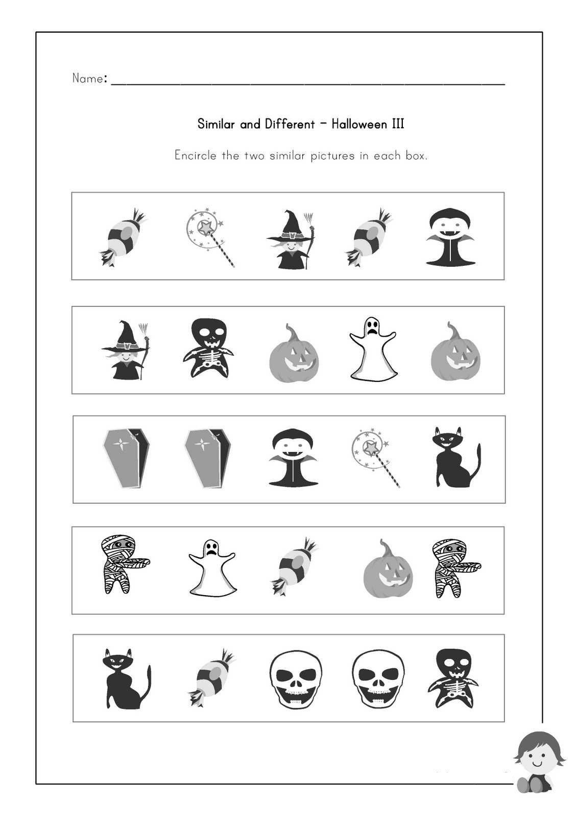 Same And Different Worksheets For Kids â Worksheets Samples